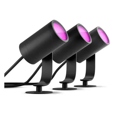 Philips Hue Lily spotlys til udendørs brug, 3-pak