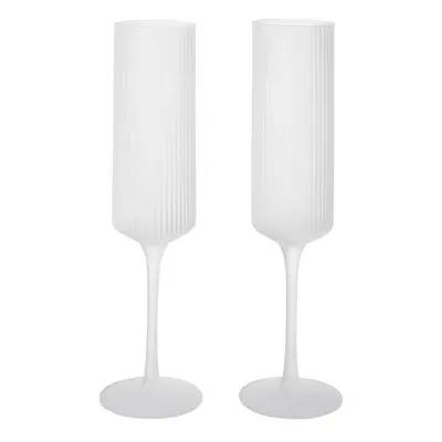 Ferm Living Ripple Champagne flutes champagneglas 15 cl 2-pak Frosted