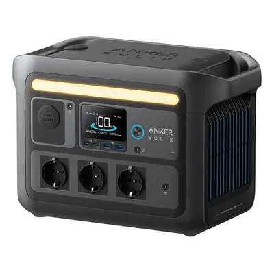Anker SOLIX C800X - Transportabel strømstation - AC 220-240 V - 1600 Watt - 1-faset - litiumjernfosfat - 768 Wh - Wi-Fi, Bluetoo