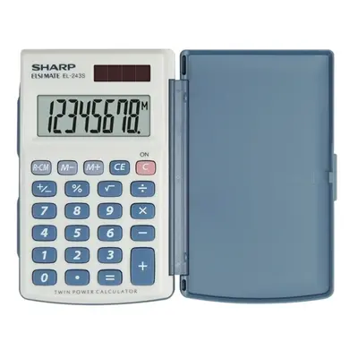 Sharp EL-243S - Lommeregner - 8 cifre - batteri, solpanel
