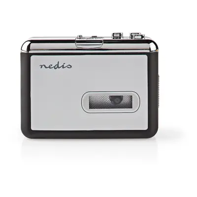 Nedis - Kasette Converter | Bærbar | Tilslutninger udgang: 1x 3.5 mm / 1x Mini USB | Tilbehør: USB-Kabel | Batteri / USB Drevet 
