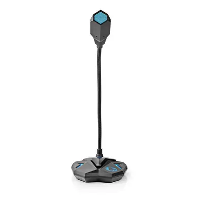 Nedis - Streaming og Gaming Mikrofon | Brugt til: Desktop / Notebook | USB | Tilslutninger udgang: 1x 3.5 mm Audio Out | Indbygg