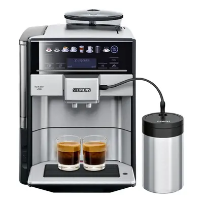 Siemens EQ.6 plus s700 TE657M03DE - Automatisk kaffemaskine med mælkeskummer - 19 bar - rustfrit stål/sort