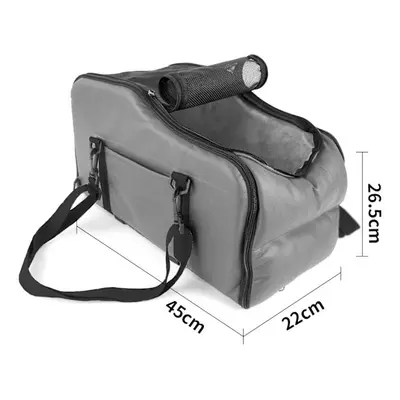 Central Konsol Forsæde Bil Pet Nest Transportabel Hundeseng med Sikkerhedssele til Små Hunde og Katte - 45x22x26.5cm Grey