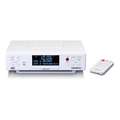 Lenco - DAB+/FM-køkkenradio med Bluetooth® LED-belysning og timer Hvid - KCR-190WH