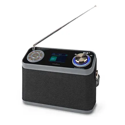 Nedis - DAB+ Radio | Borddesign | DAB+ / FM | 2.40 " | Farveskærm | Batteri / Strømforsyning | Digital | 24 W | Bluetooth® | Hov