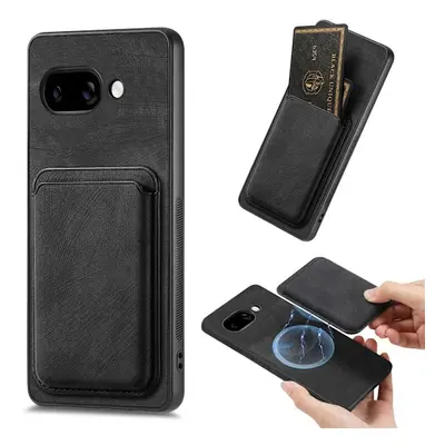 SKALO Google Pixel 9a PU-læder magnetisk kortholder Cover - Sort