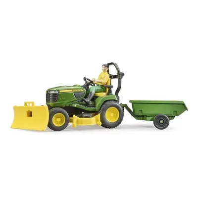 Bruder - bworld John Deere ride-on plæneklipper, trailer + havemaskine