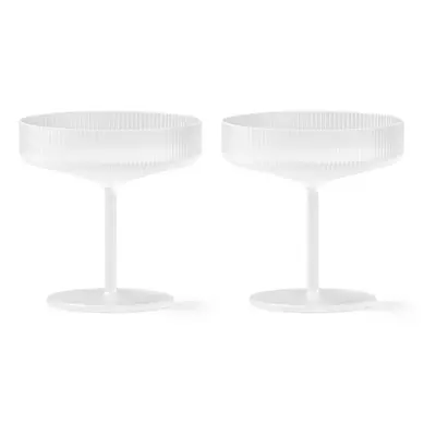 Ferm Living Ripple champagneglas 2-pak Frosted