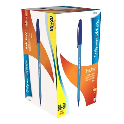 Paper-Mate 100 Inkjoy blå automatisk kuglepen