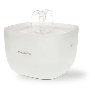 Nedis - Drikkefontæne til katte og hunde | 2.0 l | 40 dB | 1.50 m | Vandfontæne | 1 stk. - PETWF21WT