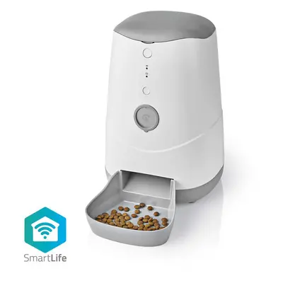 Nedis - SmartLife Dispenser til kæledyrsfoder | Automatisk hunde- og kattefoder | Wi-Fi | 3.7 l | Android™ / IOS - WIFIPET10CWT