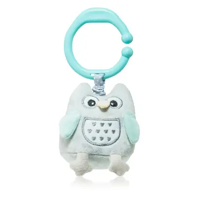 BabyOno Have Fun Musical Toy for Children legetøj med kontraster til ophæng med melodi Owl Sofia Blue 1 stk.