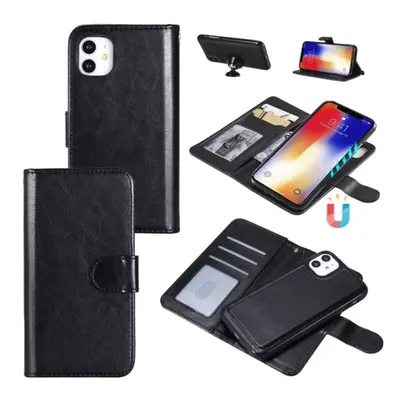 iPhone 13 Pro Max 2-i-1 Magnetisk tegnebog Sag sort