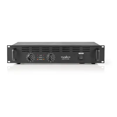 Nedis - PA Forstærker | RMS-output: 2x 100 W @ 8 Ohm / 2x 150 W @ 4 Ohm | 2 Kanaler | 2U | 19" monterbar rack | Metal | Sort - A