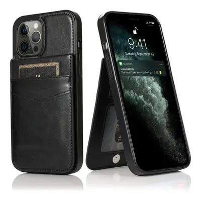 iPhone 15 Pro Mobil Cover Kortholder 5-SLOT Retro V3