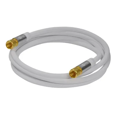 goobay Antennekabel Firelagsskjold 3m Hvid Hvid