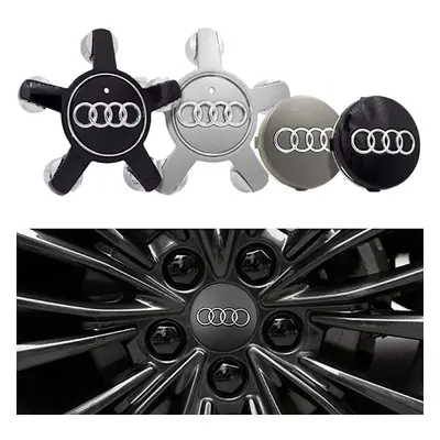 Audi Centerkapsler til Bil Fælge - 4-pak - Silver 70 mm / 135 mm