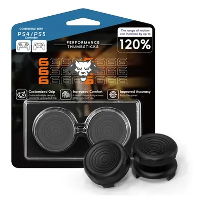 2 stk Tommelfingergreb Fingergreb til Sony PlayStation 5 / 4 Joystick Silikone - Sort