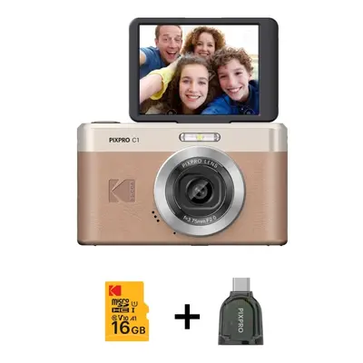 Kodak PIXPRO C1BN, 13 MP, 4160 x 3120 pixel, 1/3, CMOS, Fuld HD, Brun
