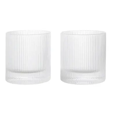 Ferm Living Ripple tumbler glas 25 cl 2-pak Clear