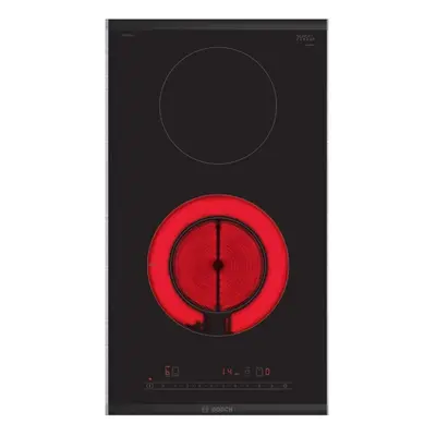Bosch Serie | 6 PKF375FP2E - Keramisk kogeplade - 2 plader - Niche - bredde: 27 cm - dybde: 49 cm - med kantet front og ryg-pynt