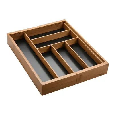 Udvideligt bestikbakke, bambus, 43 x 35 - 57 cm - Kesper