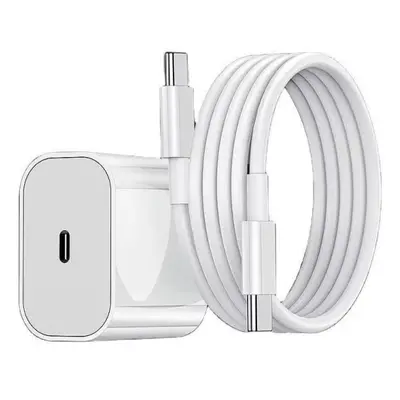 Snabbladdare för iPhone 17 / iPhone 16 / iPhone 15 med USB-C till USB-C Kabel