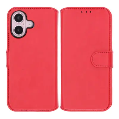 iPhone 16 Plånboksfodral Magnet Rvelon - Röd