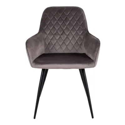 Spisebordsstol i mushroom velour med sorte ben HN1208 - 1001154
