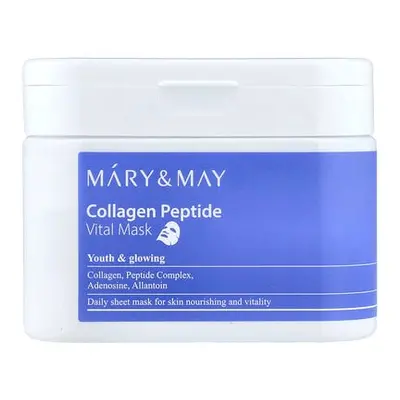Mary&May Collagen Peptide Vital Mask sheetmaskesæt med anti-aldringseffekt 30 stk.