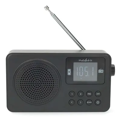 Nedis Bærbar FM-radio med Bluetooth