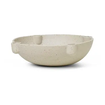 Ferm Living Bowl adventslysestage keramik large Ø27 cm Lysegrå