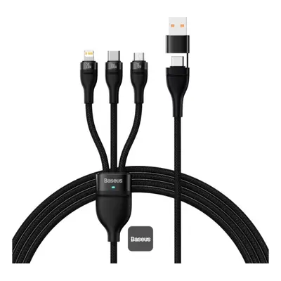Baseus CASS030101, 1,2 m, USB A/USB C, USB C/Micro-USB B/Lightning, Sort