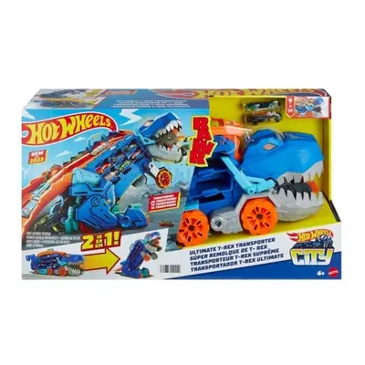 Hot Wheels City Ultimate T-Rex Transporter, Køretøjs- og skinnesæt, 4 År, AAA, Plast, Flerfarvet