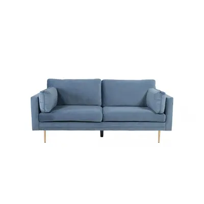 Boom sofa 3 personers velour blå