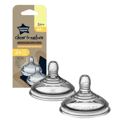 Tommee Tippee Closer To Nature Advanced Anti-colic Teat suttehoved Medium Flow 3m+ 2 stk.