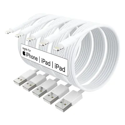 5X Lightning USB -kabel til Apple til din iPhone, iPad 1m