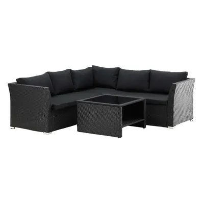 Haiti loungesæt 4 dele sort