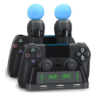 Playstation VR / PS4 Opladningsstation Docking Station Håndbatteri Ladestation