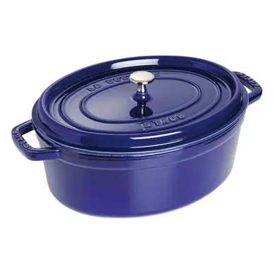 Oval Cocotte gryde, støbejern, 31cm/5.5L, Dark Blue - Staub