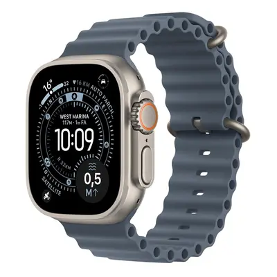Apple Watch Ultra 3 GPS Cellular 49 mm Naturligt Titanium + Anchor Blue Ocean Band SmartWatch
