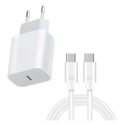 USB-C Hurtiglader 20W + 1M Kabel – iPhone 15 / iPhone 16 & Android