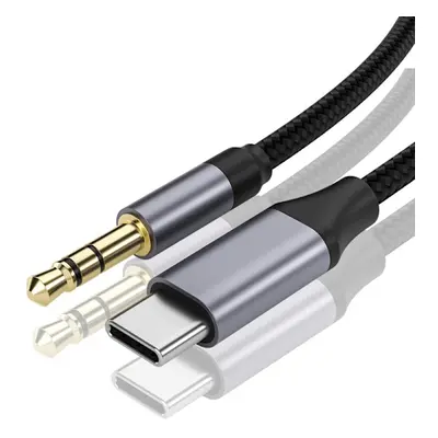 Lydkabel: Type-C til 3,5 mm Aux-ledning til bil og hovedtelefoner 0.5m