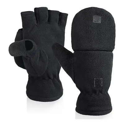 Flip-up polar fleece handsker uden fingre M