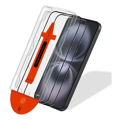 2-PACK Iphone 16 Plus Skærmbeskytter - Hærdet Glas | [Automatisk Installation] - Boblefri