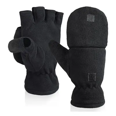 Flip-up polar fleece handsker uden fingre S