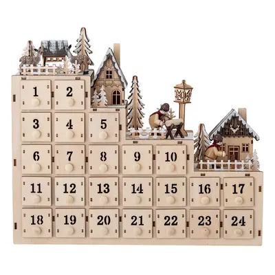 Bloomingville Richie julekalender 33x38 cm Natur