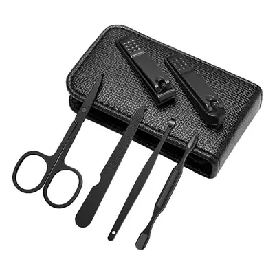 6 stk bærbart luksus manicure sæt, pedicure sæt værktøj til personlig pleje