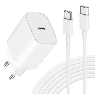 Samsung / Iphone 16 Hurtigoplader - Adapter + Kabel 20W USB-C 1m